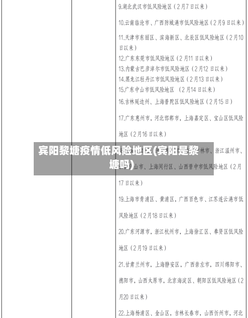 宾阳黎塘疫情低风险地区(宾阳是黎塘吗)