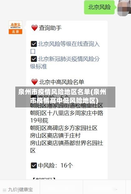 泉州市疫情风险地区名单(泉州市疫情高中低风险地区)-第2张图片