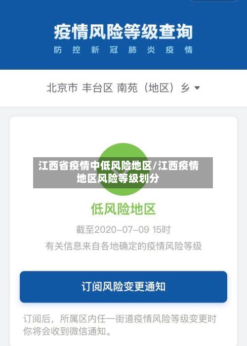 江西省疫情中低风险地区/江西疫情地区风险等级划分