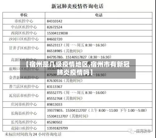 【宿州是几级疫情地区,宿州市有新冠肺炎疫情吗】-第2张图片