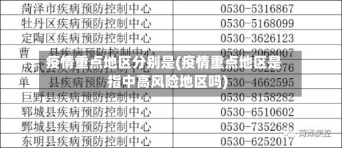 疫情重点地区分别是(疫情重点地区是指中高风险地区吗)-第3张图片