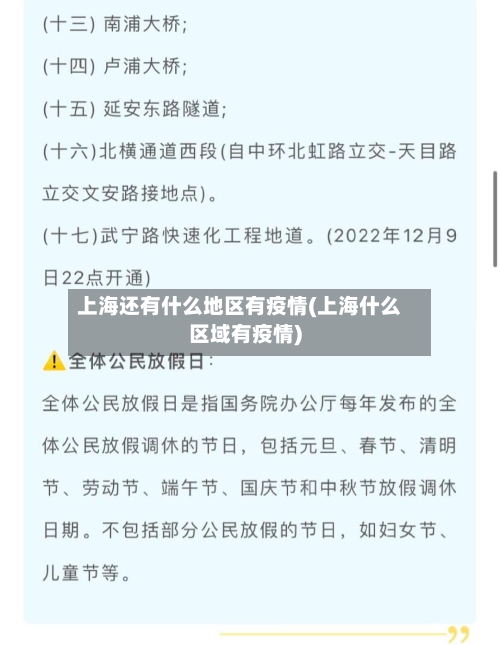 上海还有什么地区有疫情(上海什么区域有疫情)