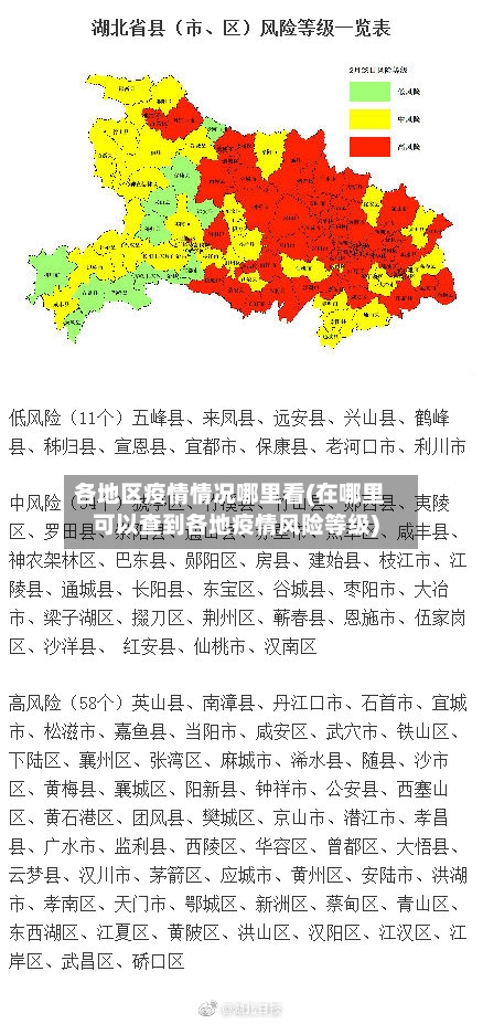 各地区疫情情况哪里看(在哪里可以查到各地疫情风险等级)