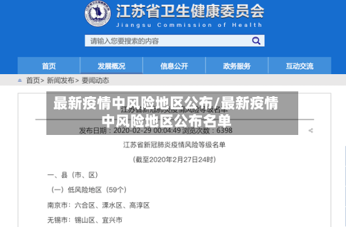 最新疫情中风险地区公布/最新疫情中风险地区公布名单-第2张图片
