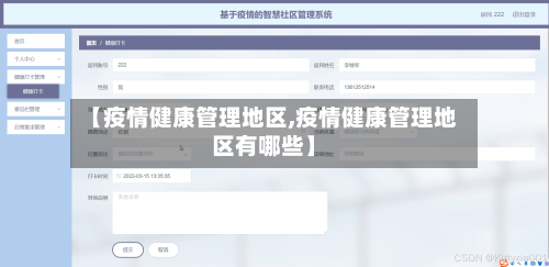 【疫情健康管理地区,疫情健康管理地区有哪些】-第2张图片