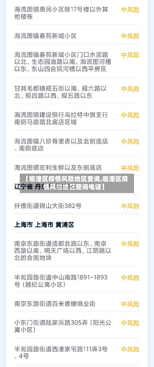 【临潼区疫情风险地区查询,临潼区疫情风险地区查询电话】