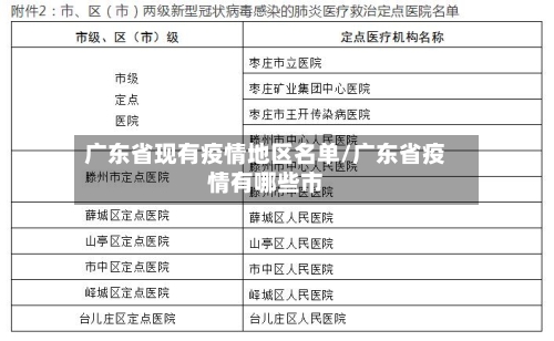 广东省现有疫情地区名单/广东省疫情有哪些市