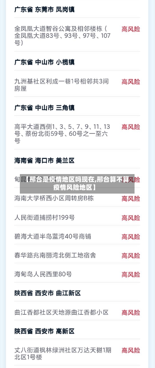 【邢台是疫情地区吗现在,邢台算不算疫情风险地区】-第3张图片