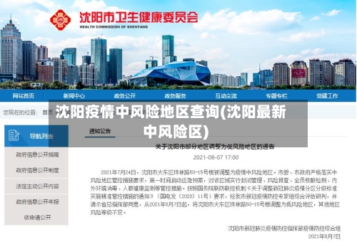沈阳疫情中风险地区查询(沈阳最新中风险区)