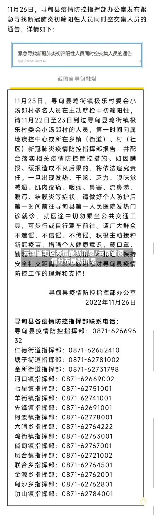 云南省地区疫情最新消息/云南省疫情分布最新消息