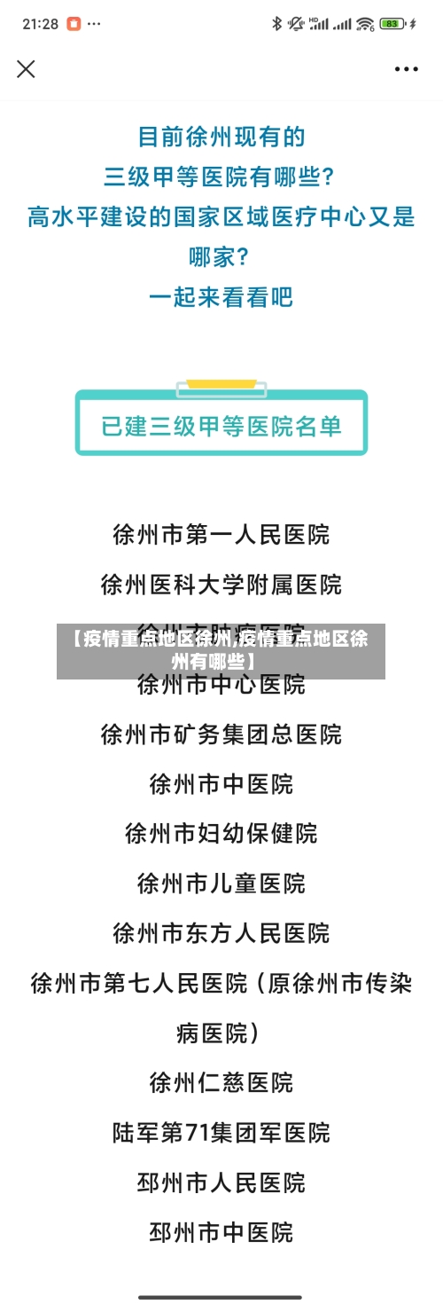【疫情重点地区徐州,疫情重点地区徐州有哪些】
