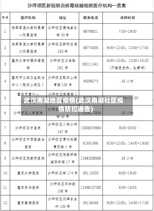 武汉南湖地区疫情(武汉南湖社区疫情防控通告)-第3张图片