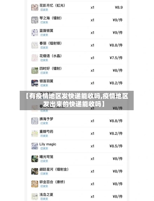 【有疫情地区发快递能收吗,疫情地区发出来的快递能收吗】