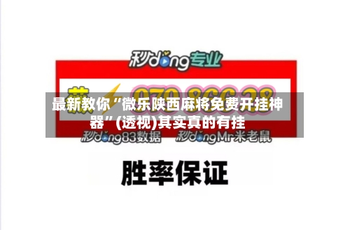 最新教你“微乐陕西麻将免费开挂神器	”(透视)其实真的有挂-第2张图片