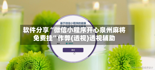 软件分享“微信小程序开心泉州麻将免费挂”作弊(透视)透视辅助