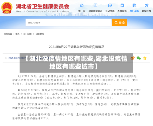 【湖北没疫情地区有哪些,湖北没疫情地区有哪些城市】
