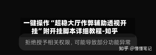 一键操作“超稳大厅作弊辅助透视开挂”附开挂脚本详细教程-知乎