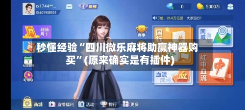 秒懂经验“四川微乐麻将助赢神器购买”(原来确实是有插件)