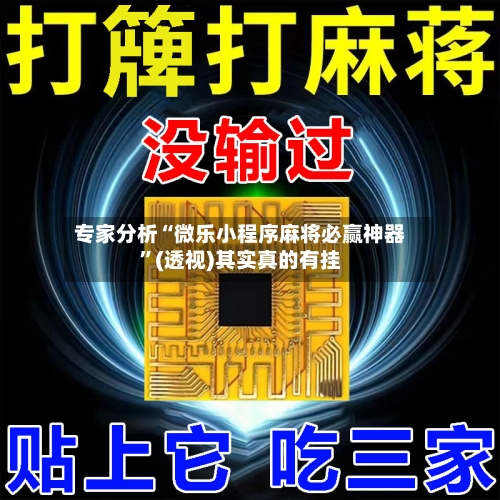 专家分析“微乐小程序麻将必赢神器”(透视)其实真的有挂-第2张图片