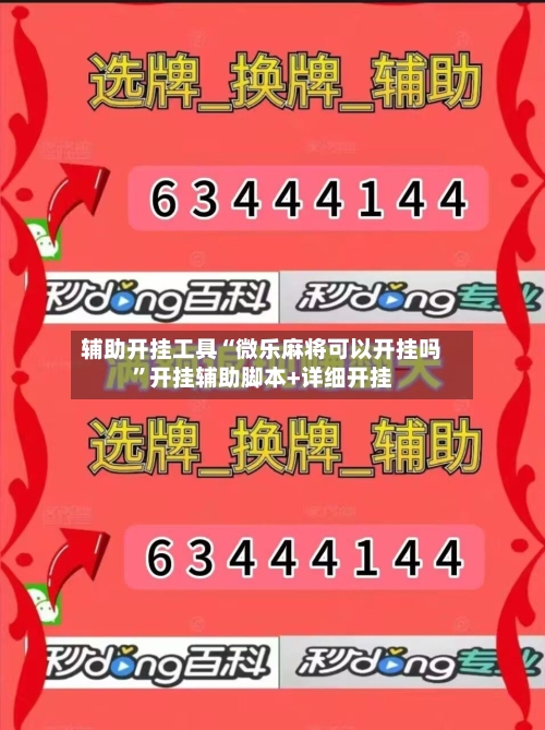 辅助开挂工具“微乐麻将可以开挂吗”开挂辅助脚本+详细开挂