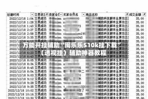 万能开挂辅助“闽乐乐510k挂下载”（透视挂）辅助神器教程-第3张图片
