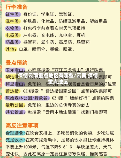 疫情云南重点地区有哪些/云南 疫情重点地区