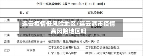 连云疫情低风险地区/连云港市疫情高风险地区吗-第3张图片