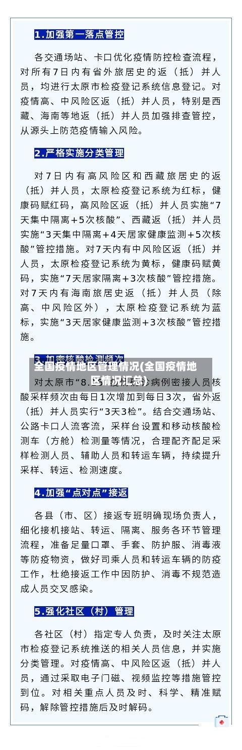 全国疫情地区管理情况(全国疫情地区情况汇总)