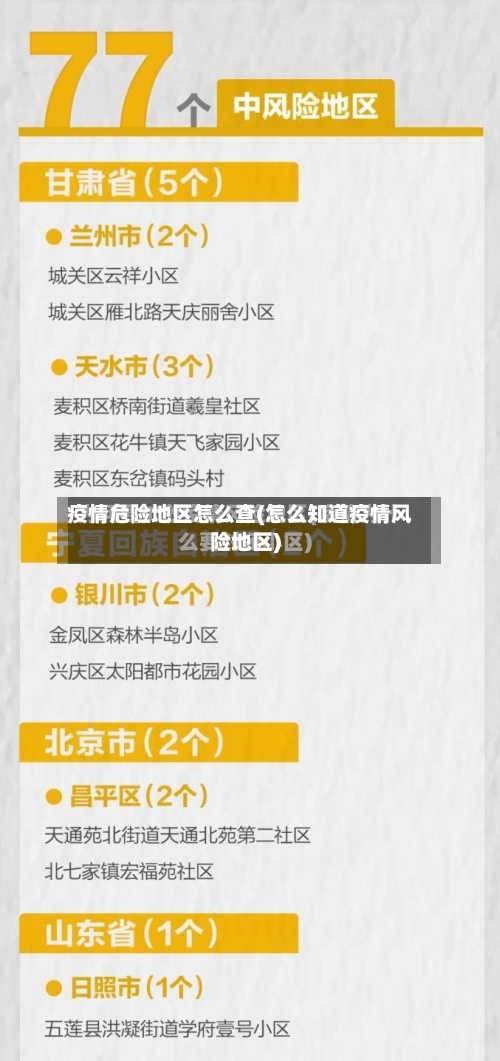 疫情危险地区怎么查(怎么知道疫情风险地区)