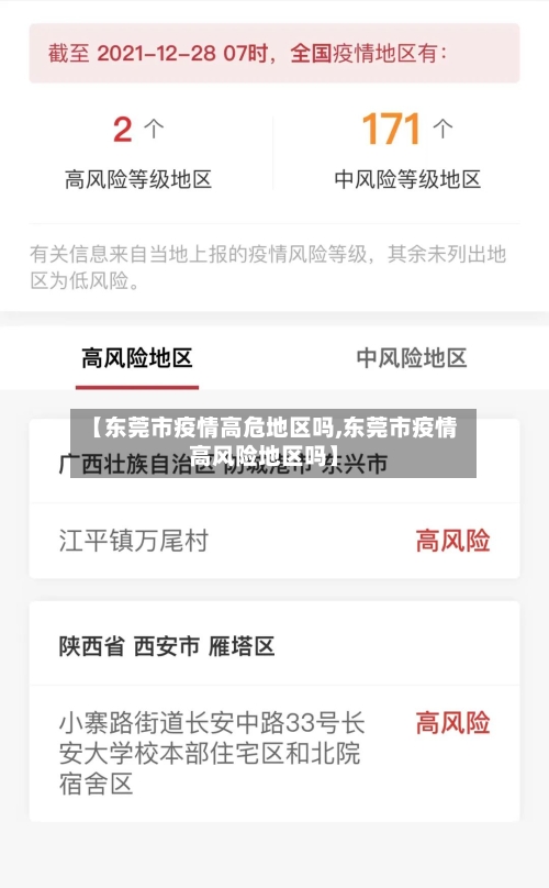【东莞市疫情高危地区吗,东莞市疫情高风险地区吗】