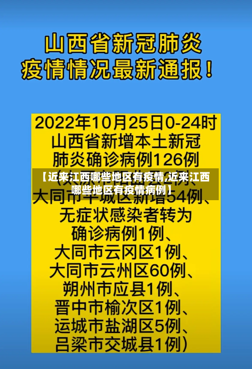 【近来江西哪些地区有疫情,近来江西哪些地区有疫情病例】