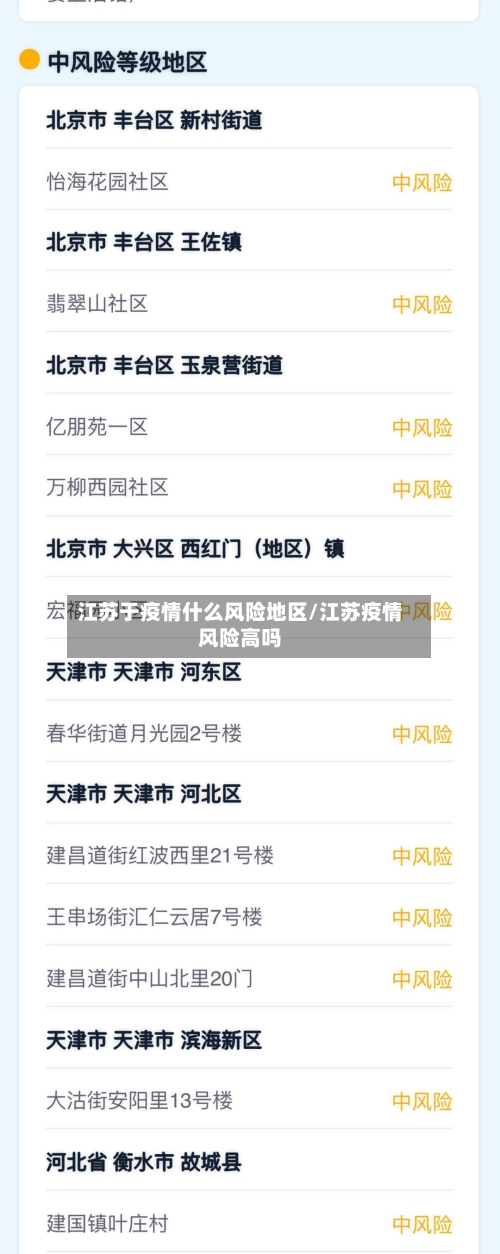 江苏于疫情什么风险地区/江苏疫情风险高吗-第2张图片